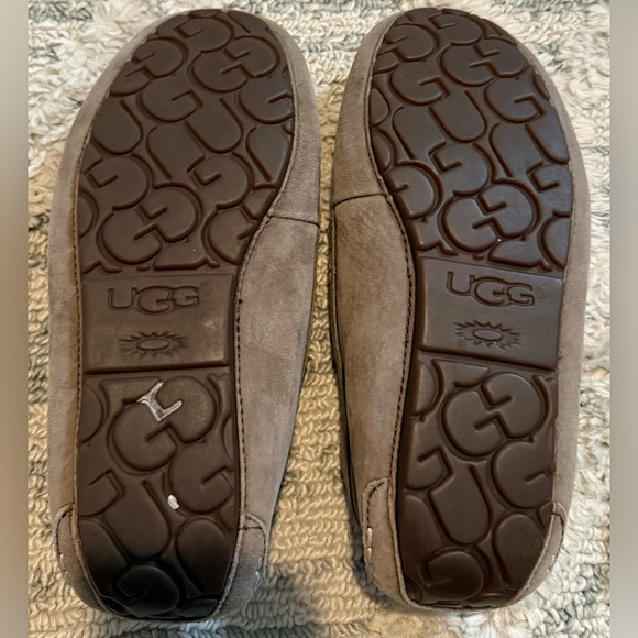 UGG Tan Suede Moccasin Slippers - Picture 3 of 6
